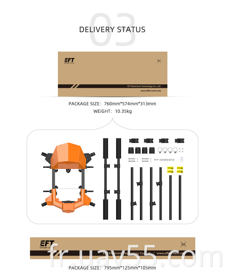 G420 Agricultural Drone Kit 22L Water Tank Frame